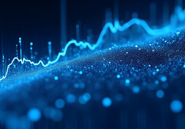 Abstract data visualization of financial market fluctuations